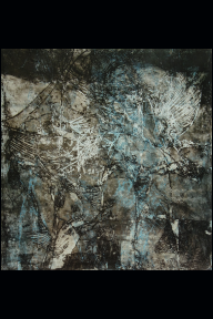 Gespinst, 1990, Farbradierung, Aquatinta, Reliefdruck, Kupferdruckpapier (Buetten) 51,5x 49,4 cm (WV 00005.01).jpg
